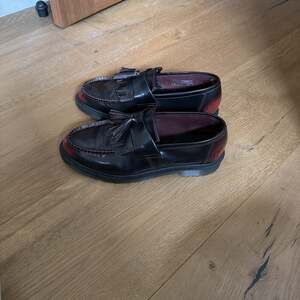 Dr. Martens Adrian Tassel Loafers in Cherry Red Arcadia